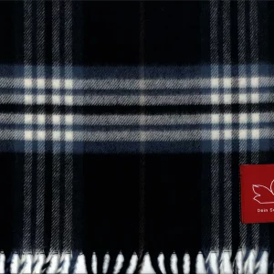 Schal Dunkelblau Karo